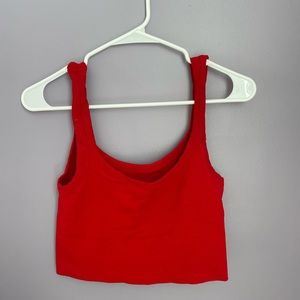 Red crop top